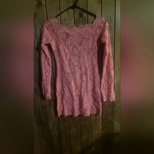 NWOT Victoria’s Secret Pink Sheer Lace Mini Slip Dress size small